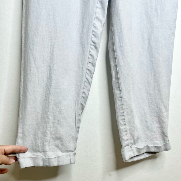 Pure Navy (Saks Fifth Avenue) Linen Drawstring Ankle Pants - Picture 3 of 7